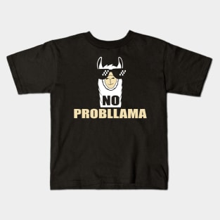 No Probllama - Cool Funny Llama lovers Kids T-Shirt